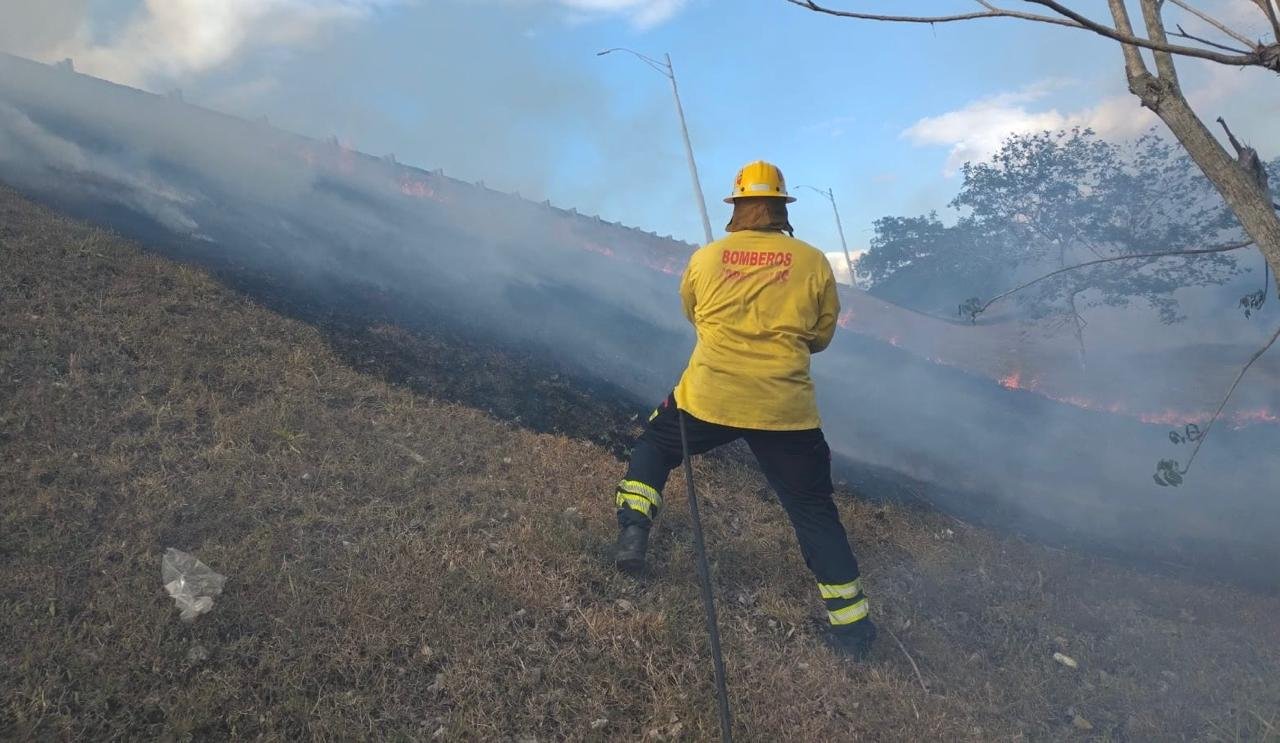 bomberos panameños en acción