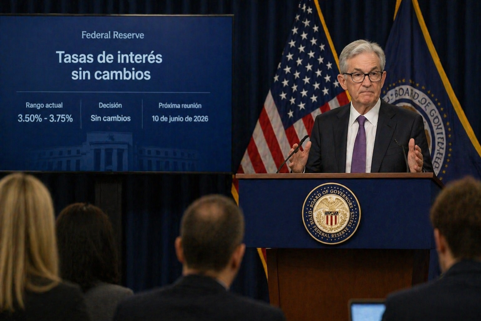 reserva federal mantiene tasas sin cambios en última reunión de powell