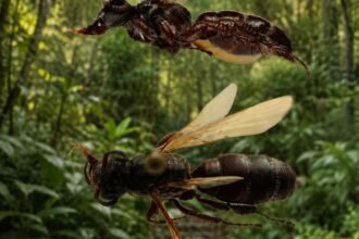 la avispa Lissocampsomeris bribri, una especie recolectada originalmente en noviembre de 1994