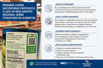 Panamá logra incorporar propuesta en nuevo reglamento regional sobre etiquetado de alimentos